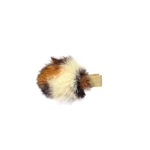 PLUSH POMPOM BARRETTE