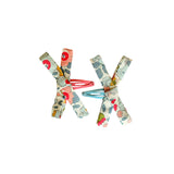 LIBERTY FABRIC PIGTAIL MINI DUO CLIPS